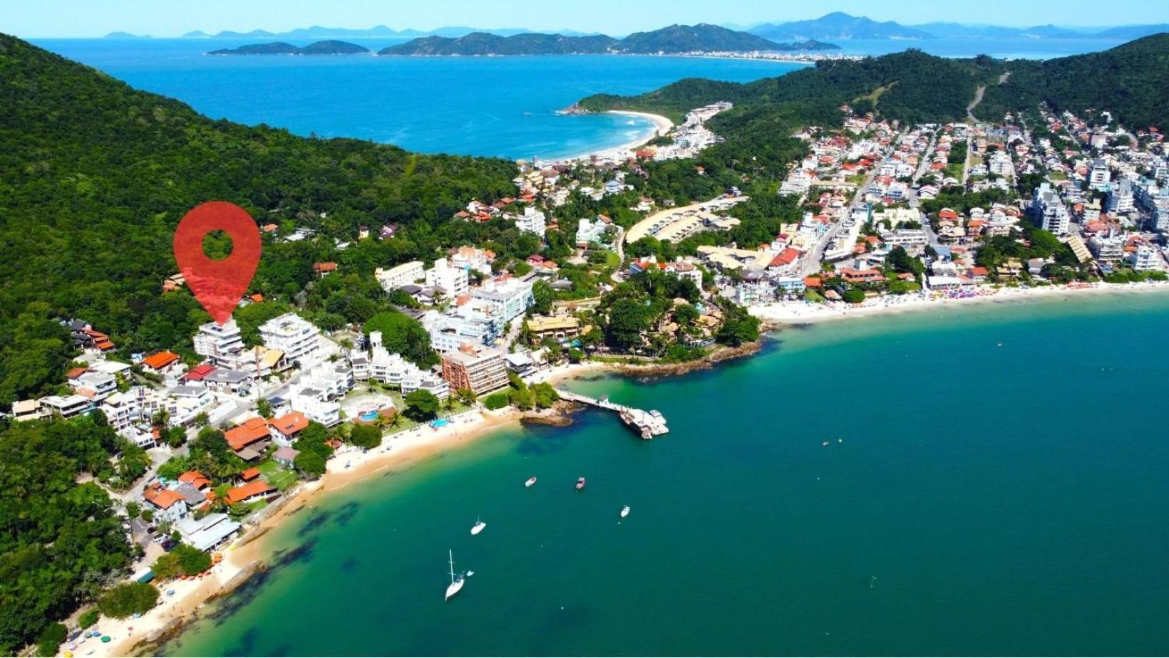 1079 - Apartamento com vista para o mar em Bombinhas Exterior foto